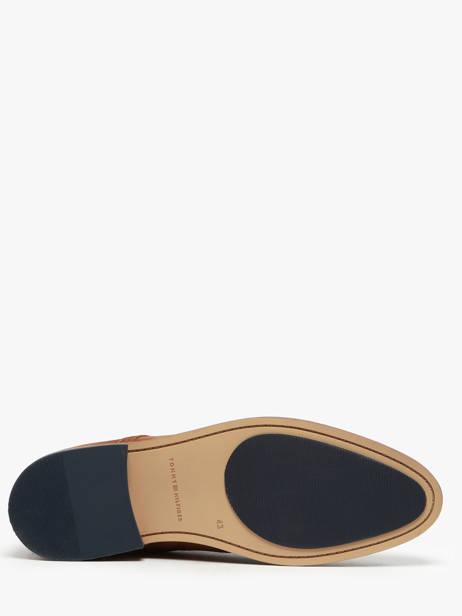 Enkelhoge Stadsschoenen Uit Leder Tommy hilfiger Bruin men 5726GVQ ander zicht 5